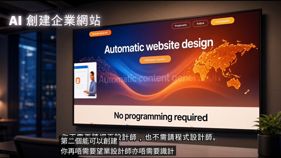 AI 創建企業網站